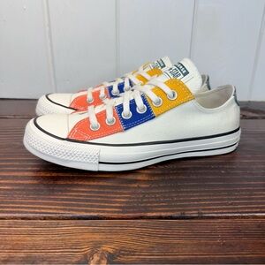 LIKE NEW Converse Chuck Taylor All Star Low 'Patchwork - Egret Yellow Blue Green